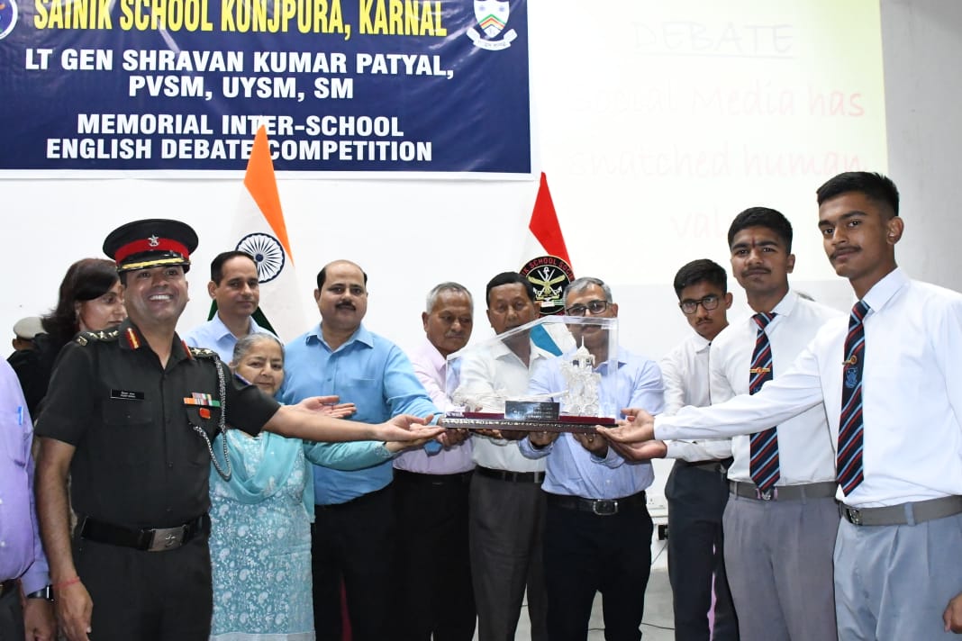 Maj Gen Shravan Kumar Patyal, PVSM, UYSM, SM, PhD Memorial Inter-School English Debate