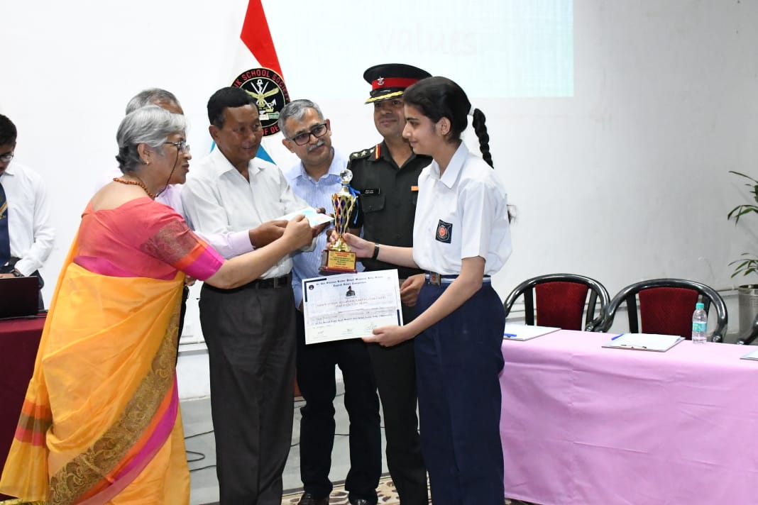 Maj Gen Shravan Kumar Patyal, PVSM, UYSM, SM, PhD Memorial Inter-School English Debate