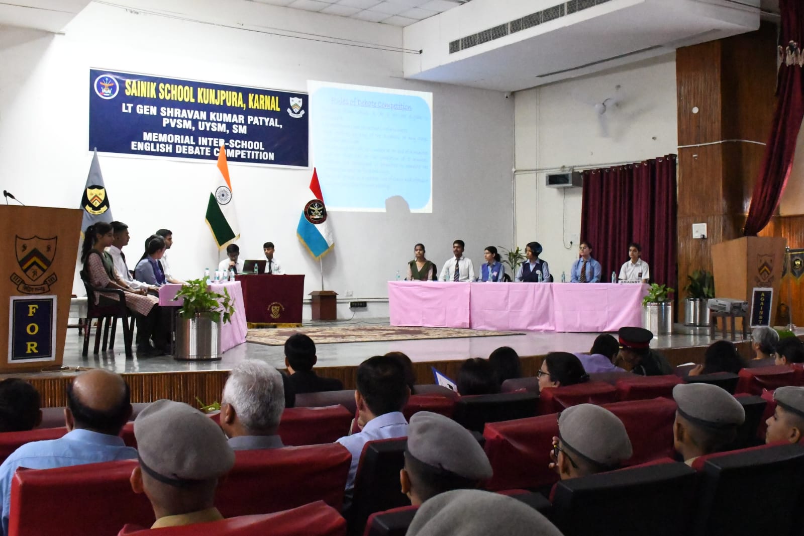 Maj Gen Shravan Kumar Patyal, PVSM, UYSM, SM, PhD Memorial Inter-School English Debate