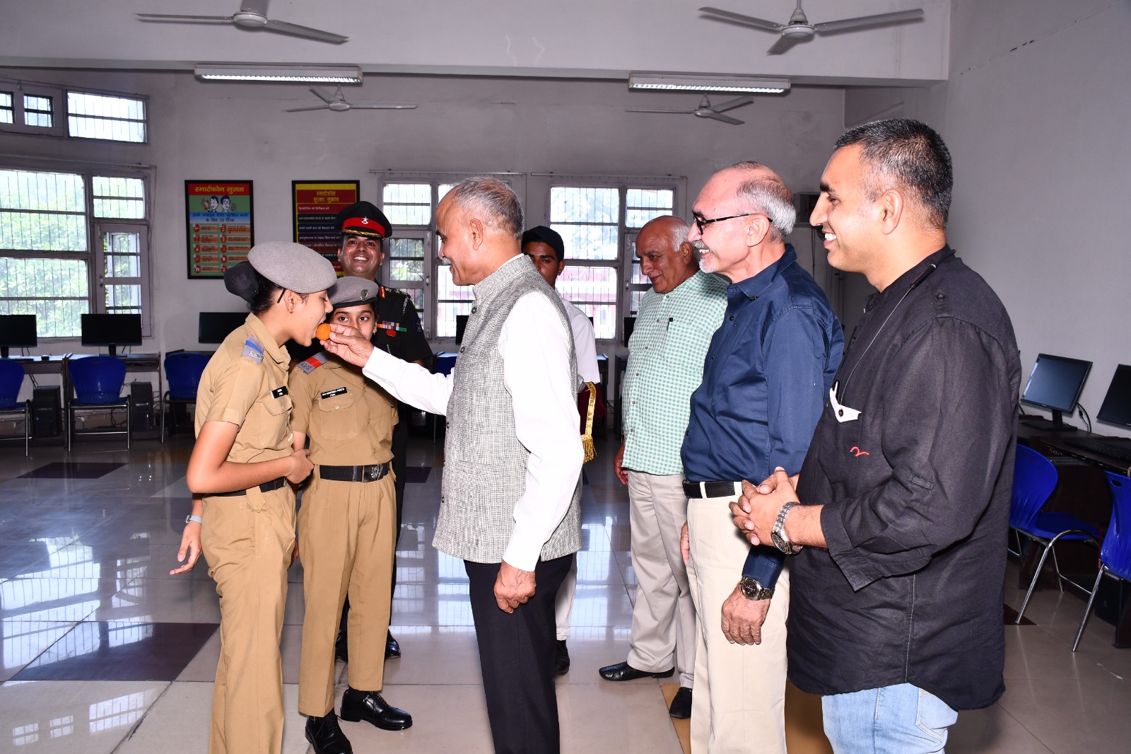 Inauguration of Computer Lab and Academic Excellence Award distribution by Lt Gen JS Nain PVSM, AVSM, SM (Retd)