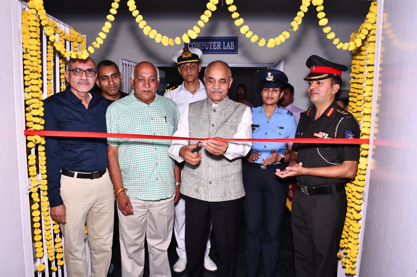 Inauguration of Computer Lab and Academic Excellence Award distribution by Lt Gen JS Nain PVSM, AVSM, SM (Retd)